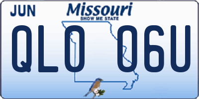 MO license plate QL0O6U