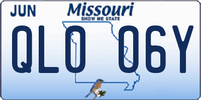 MO license plate QL0O6Y