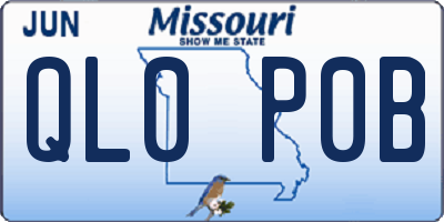 MO license plate QL0P0B