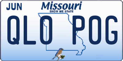 MO license plate QL0P0G