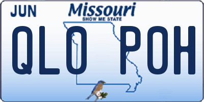 MO license plate QL0P0H