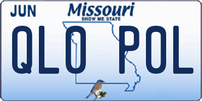 MO license plate QL0P0L