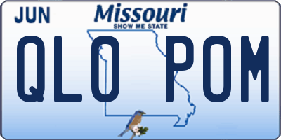 MO license plate QL0P0M