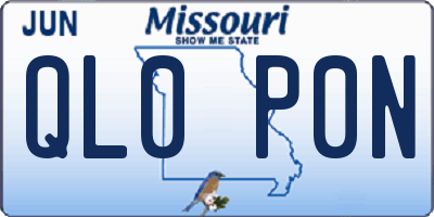 MO license plate QL0P0N