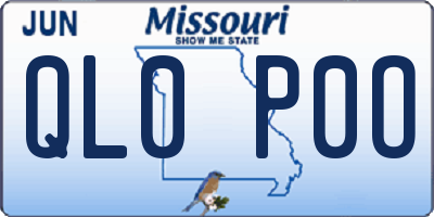 MO license plate QL0P0O