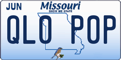 MO license plate QL0P0P