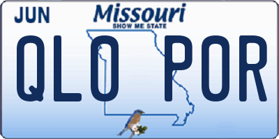 MO license plate QL0P0R