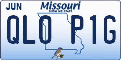 MO license plate QL0P1G