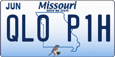 MO license plate QL0P1H