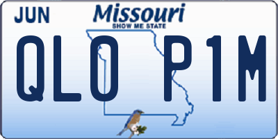 MO license plate QL0P1M