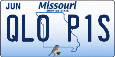 MO license plate QL0P1S
