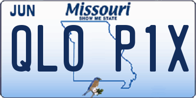 MO license plate QL0P1X