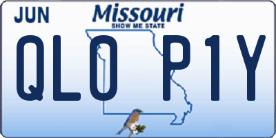 MO license plate QL0P1Y