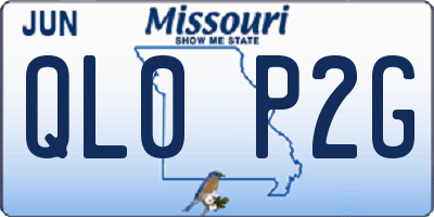 MO license plate QL0P2G