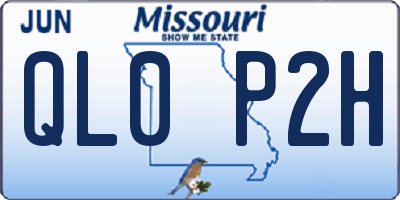 MO license plate QL0P2H