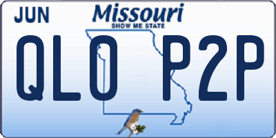 MO license plate QL0P2P