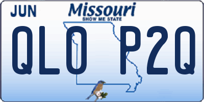 MO license plate QL0P2Q