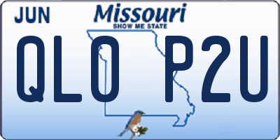 MO license plate QL0P2U
