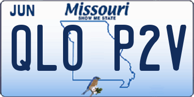 MO license plate QL0P2V