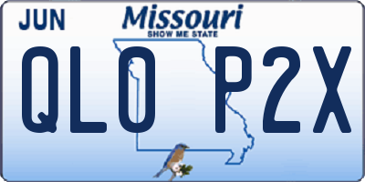 MO license plate QL0P2X