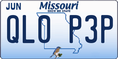 MO license plate QL0P3P