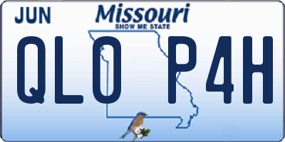 MO license plate QL0P4H