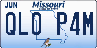 MO license plate QL0P4M
