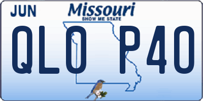 MO license plate QL0P4O