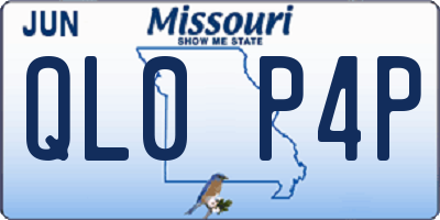 MO license plate QL0P4P