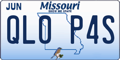 MO license plate QL0P4S