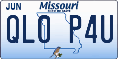 MO license plate QL0P4U