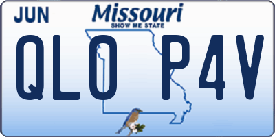 MO license plate QL0P4V