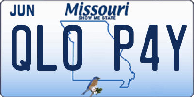 MO license plate QL0P4Y