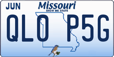 MO license plate QL0P5G