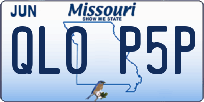 MO license plate QL0P5P