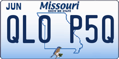 MO license plate QL0P5Q