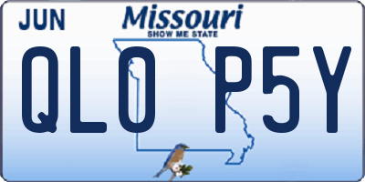 MO license plate QL0P5Y