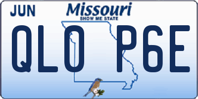MO license plate QL0P6E