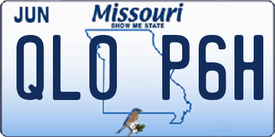 MO license plate QL0P6H