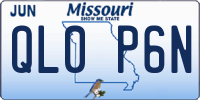 MO license plate QL0P6N
