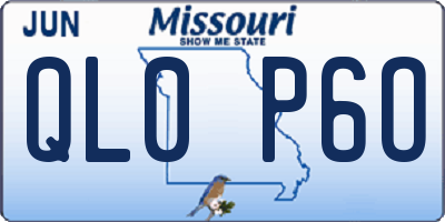 MO license plate QL0P6O