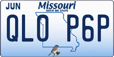 MO license plate QL0P6P
