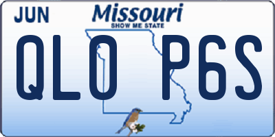 MO license plate QL0P6S