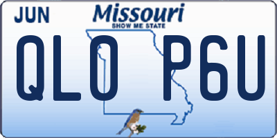 MO license plate QL0P6U