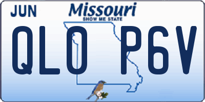 MO license plate QL0P6V