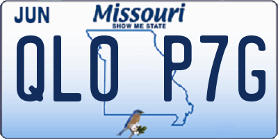 MO license plate QL0P7G