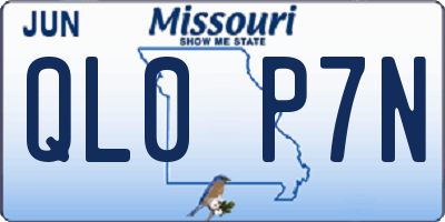 MO license plate QL0P7N