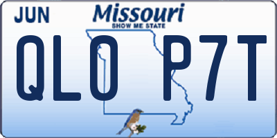 MO license plate QL0P7T