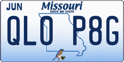 MO license plate QL0P8G