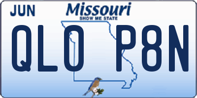 MO license plate QL0P8N
